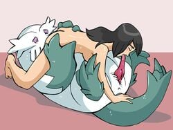 abomasnow black_hair blush breasts closed_eyes cunnilingus fellatio female female_human/male_feral female_on_feral femdom feral human_on_feral interspecies irene long_hair male male_pokemon male_pokemon/female_human malesub nintendo oral penis pokemon