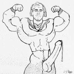 abs biceps big_balls big_biceps big_forearms big_pecs cum cumming dripping_cum dripping_semen erect_penis extreme_muscles facial_hair flexing flexing_arms flexing_bicep gamer hairy hairy_balls hairy_legs hairy_male hairy_pecs happy_trail headset huge_biceps huge_cock hunk jay_(kubz_scouts) kubz_scouts large_pectorals large_penis male_only muscular muscular_male nipples_visible_through_clothing pecs school_uniform schoolgirl_uniform tight_clothing youtuber