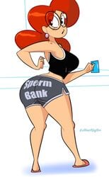 1girls alternate_version_available artist_name atomickingboo big_breasts ear_piercing earrings female female_only freckles glasses hips legs long_hair nerd original_character piercing red_hair solo terra_mandrile thick thick_thighs thighs upper_body voluptuous watermark wide_hips