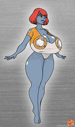 1girls alien_girl ass big_ass big_breasts big_butt big_eyes blue_skin breasts butt clothed clothing female female_only hips huge_breasts huge_butt humanoid large_ass large_breasts large_butt partially_clothed red_hair short_hair socarter solo solo_female standing tau thick thick_ass thick_thighs thighs warhammer_(franchise) warhammer_40k wide_hips
