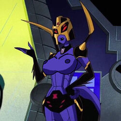 1girls 4_eyes absolutelyscrap alien alien_girl big_breasts black_lips black_lipstick black_panties blackarachnia breasts busty edit female female_only machine mechanical nipples panties partially_clothed purple_body purple_nipples purple_skin red_eyes robot robot_girl screencap screenshot screenshot_edit solo solo_female transformers transformers_animated