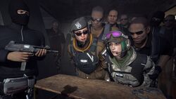 11boys 2girls 3d blue_eyes brown_eyes brown_hair captured clothed dark-skinned_male dark_skin defeated ela_(rainbow_six) gangbang gangrape green_hair handcuffs imminent_rape interracial light-skinned_female military military_uniform multiple_boys multiple_males queue rainbow_six rainbow_six_siege sisters tom_clancy uniform vercaton zofia_(rainbow_six)