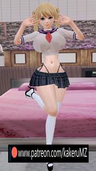 airi_akizuki big_ass big_breasts big_butt clothing kakerumz oni_chichi patreon patreon_reward school_uniform shortstack skirt stockings