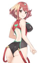 1girls big_breasts breasts female j@ck pyra pyra_(xenoblade) red_hair white_background xenoblade_(series) xenoblade_chronicles_2