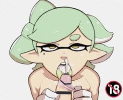 1futa 1girls callie_(splatoon) censored cousins cum cum_in_mouth cum_inside faceless_male fellatio female female_focus foreskin foreskin_pull futa_on_female futanari implied_futanari incest inkling light-skinned_female marie_(splatoon) mostly_nude nintendo no_eyewear nuranura-san oral oral_sex pulling_foreskin solo_focus splatoon uncut