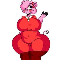 1girls 2020s 2021 animal_humanoid animal_nose animal_tail anthro big_breasts big_thighs blush boots bow breasts breasts_bigger_than_head chubby clothed clothed_female clothing collared_shirt female female_only furry furry_only humanoid itscloaker looking_away penny_(piggy) pig_nose pig_tail piggy_(game) purple_eyes red_boots red_bow red_clothing red_shirt roblox roblox_game short_hair simple_background smile solo solo_female standing white_background