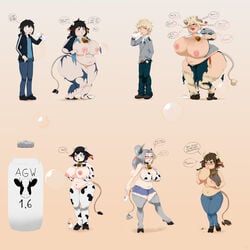 anthro bovine cowification gender_transformation human_to_anthro milf mtf_transformation tagme tail transformation