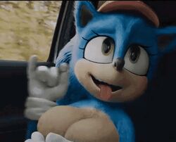 1girls 3d animated blue_fur breasts car edit exposed_torso eyelashes eyeliner female female_only footwear furry genderswap_(mtf) handwear hedgehog humanoid implied_oral inside inside_car looking_at_another looking_left monkeyman_(artist) open_mouth oral paramount_pictures rule_63 sega solo sonic_(series) sonic_the_hedgehog sonic_the_hedgehog_(film) sonic_the_hedgehog_(series) teasing tongue_out white_gloves