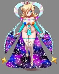 1girls awesomeerix blonde_hair blue_eyes crown dress_up female floating goddess_rosalina_(awesomeerix) mario_(series) princess_rosalina solo super_mario_galaxy third-party_edit