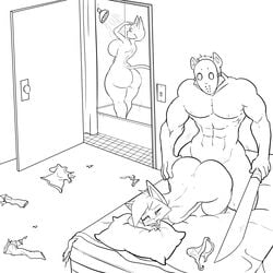 1girls 2boys anal anal_sex ass bathroom bed bedroom big_ass big_breasts embarrassed_nude_femboy fat_ass_femboy femboy furry gay girly hayakain hockey_mask huge_ass long_ears machete male/male muscular pillow rape shower showering tagme teo_(hayakain) thick thick_thighs tongue_out trap yaoi