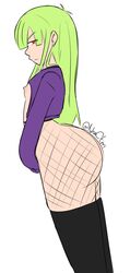 1girls big_ass big_butt cami_(fnafhs) female fnafhs fnafhs_z3ro gothic_lolita green_hair long_hair red_eyes small_breasts sole_female