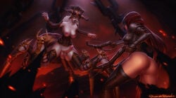 blizzard_entertainment cydaea demon_hunter diablo diablo_3 futanari nipples personalami valla_(diablo)