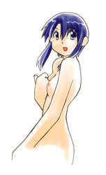 azumanga_daiou female female_only human nyamo_minamo_kurosawa small_breasts solo white_background