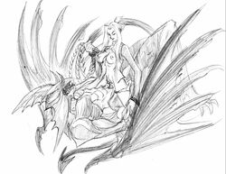 chocozell diablos female final_fantasy final_fantasy_viii human interspecies male quistis_trepe straight tagme