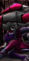 2boys claws dubious_consent gay male_only megatron moaning on_back pleasure_face rough_sex smirk starscream tagme transformers yaoi