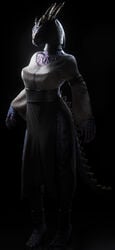 1girls 3d argonian bethesda_softworks clothed clothing dragon dragon_girl dress female lizard lizard_girl nipple_bulge standing tagme tail the_elder_scrolls trenshyva