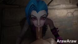 10_seconds 1boy 1girls 3d animated arawaraw athletic_female blowjob blue_hair braided_twintails dainapp dark_room deep_blowjob deepthroat eye_contact fellatio female flowframes framerate_edit human jinx_(league_of_legends) large_penis league_of_legends light-skinned_male looking_at_viewer male no_sound oral penis petite pov pov_eye_contact riot_games seductive_eyes shorter_than_10_seconds third-party_edit video