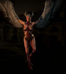 3d alien alien_girl blood breasts female harpy nipples scythian_witch_harpy serious_sam topless video_games wings