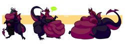 2018 absurd_res anthro areola bbw belly big_belly big_breasts black_bra bra breasts bulge cleavage dragon dragoness fat female hair hand_on_belly hi_res horn huge_belly huge_breasts hyper hyper_belly larger_female long_tail nipples nude nude_female overweight overweight_anthro overweight_female regina_(dragon) regina_(thewickedking) rumbling_stomach scalie simple_background sitting size_difference stomach_bulge swallowing sweatpants_(artist) thick_thighs thighs tongue tongue_out vore weight_gain wide_hips