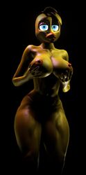 1girls 3d animatronic anthro areola areolae beak big_breasts blue_eyes boobs breast_grab breasts busty chicken cleavage eyelashes eyes female five_nights_at_freddy's five_nights_at_freddy's_2 fnaf glowing_eyes grabbing_own_breast hips holding holding_breast hourglass_figure legs looking_at_viewer nipples pose rubikon_(artist) scottgames thick thick_legs thick_thighs thighs toy_chica_(fnaf) virtamate voluptuous waist wide_hips yellow-skinned_female yellow_body yellow_fur yellow_hair yellow_skin