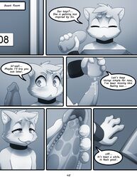 2021 4_fingers anthro comic darkmirage digital_media_(artwork) english_text fingers genitals hi_res male page_48 penis smile text tongue