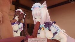 16:9_aspect_ratio 2boys 2girls 2k 3d 69 akt animal_ear_fluff animal_ears animated bangs big_penis blue_bow blurry_background bow breasts brown_hair cat_ears cat_tail catgirl chocola_(sayori) closed_eyes erection exposed_breasts extremely_large_filesize fellatio female hetero high_resolution large_filesize large_penis long_hair maid maid_headdress male medium_breasts mikumikudance mmd mp4 multiple_boys multiple_girls nekomimi nekopara no_sound oral paid_reward pale-skinned_female pale_skin parallel_fellatio parallel_sex penis pink_bow tekoki tied_hair twintails vanilla_(sayori) very_long_hair video white_hair