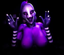 1girls 3d animatronic black_body black_skin breasts busty female five_nights_at_freddy's five_nights_at_freddy's_2 glowing_eyes hourglass_figure humanoid lips marionette_(fnaf) mask puppet_(fnaf) purple_body purple_eyes purple_skin rubikon_(artist) thick_lips virt-a-mate virtamate voluptuous white_mask