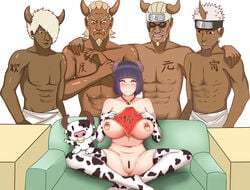 1girls 4boys abs afro anus bare_shoulders beard bell black_eyes blonde_hair blue_hair blush bob_cut boruto:_naruto_next_generations breasts brothers clothed_male_nude_female collar cornrows couch cow_girl cow_horns cow_print cowbell crossed_legs dark-skinned_male dark_skin darui elbow_gloves erect_nipples facial_hair fake_horns female fivesome forehead_protector functionally_nude functionally_nude_female glasses gloves goatee group hair_over_one_eye hand_on_breast headband headgear hyuuga_hinata interracial killer_bee large_breasts legs legs_crossed lingerie long_gloves looking_at_viewer male mature mature_female mature_male medium_hair meme milf moustache muscular muscular_male naked naruto naruto_(series) naruto_shippuden nipple_piercing nipple_rings nipples no_bra no_panties nude nude_male omoi orgy petplay pierced_nipples piercing pink_nipples piper_perri_surrounded pose posing purple_eyes pussy raikage revealing_clothes seisen shoulder_length_hair sitting sleeves smile smiling sofa surrounded tattoo thighhighs thighs toned toned_male topless topless_male vagina voluptuous white_hair year_of_the_ox