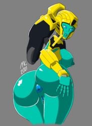 1girls alien alien_girl anus ass ass_focus ass_up autobot back back_view big_ass big_breasts big_butt blue_anus blue_eyes blue_pussy breasts busty butt cybertronian elita_1 elita_one female female_only green_body green_lips green_nipples green_skin hand_on_ass looking_at_viewer looking_back machine mechanical nipples nobleseven20 pussy robot robot_girl round_ass solo solo_female transformers transformers_animated vagina