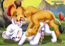 2boys anal anal_penetration anal_sex balls bbmbbf blush crossover cub cum cum_in_ass cum_inside cum_while_penetrated diamond_level disney feral gay kimba kimba_the_white_lion kion leaking_cum male male/male male_only one_eye_closed osamu_tezuka_works palcomix penis pietros_secret_club sex the_lion_guard the_lion_king yaoi