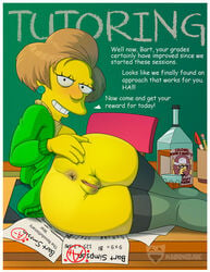 ass_focus backboob classroom dialogue edna_krabappel masquerade_(artist) partially_clothed presenting presenting_anus presenting_hindquarters presenting_pussy public public_exposure public_nudity school school_desk student tagme teacher teacher_and_student the_simpsons tutoring