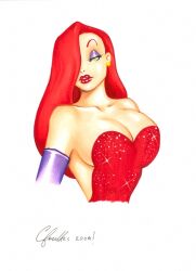 1girls chris_foulkes curvaceous curvy curvy_body curvy_female curvy_figure female female female_only hourglass_figure jessica_rabbit light-skinned_female light_skin solo solo_female tagme voluptuous who_framed_roger_rabbit