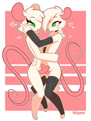 2boys blushing crossed_penises furry gay green_eyes hearts male male_only penis reggie_(whygena) selfcest simple_background tagme whygena yaoi