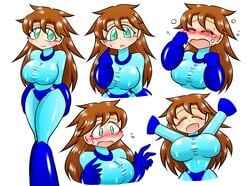 1girls big_ass big_breasts big_butt breasts brown_hair cute expressions female female_only green_eyes hips hourglass_figure huge_ass huge_breasts hyper_ass hyper_breasts large_breasts long_hair mega_man mega_man(classic) roco_(sulfer-kokegitsune) solo solo_female sulfer-kokegitsune tagme thick thick_thighs thighs tight_clothing wide_hips