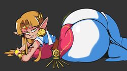 1girls a_link_between_worlds armbands ass ass_in_dress big_ass big_breasts blonde_hair bottom_heavy breasts bubble_butt clothing dress fat_ass female female_only glowing_eyes huge_ass hylian jewelry knife_ears large_ass large_breasts long_ears looking_at_viewer lying nintendo pointy_ears princess princess_zelda royalty seductive seductive_look seductive_smile the_legend_of_zelda thick_ass thick_thighs tiara triforce triforce_mark wide_hips wolfafterhours yellow_eyes zelda_(a_link_between_worlds)