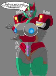 1girls alien alien_girl big_breasts big_nipples blue_eyes blue_nipples blue_pussy breasts busty english_text female female_only grey_body grey_skin machine nipples nobleseven20 pussy pyra_magna red_lips red_lipstick robot robot_girl solo solo_female tagme text thick_legs thick_thighs transformers vagina wink