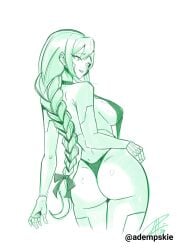 1girls 2d 2d_(artwork) 2d_artwork adempskie ass ass_cleavage ass_crack backboob bare_arms bare_ass bare_back bare_butt bare_hands bare_hips bare_legs bare_shoulders bare_skin bare_thighs big_breasts bikini braid braided_hair braided_ponytail braids breasts busty busty_female busty_girl curvaceous curvaceous_body curvaceous_female curvaceous_figure curvaceous_hips curvy curvy_ass curvy_body curvy_female curvy_figure curvy_hips digital digital_art digital_drawing digital_drawing_(artwork) digital_media digital_media_(artwork) drawing edens_zero elbows exposed_arms exposed_ass exposed_back exposed_butt exposed_hips exposed_legs exposed_shoulders exposed_skin exposed_thighs eyebrows_visible_through_hair female female_focus female_only fingers gluteal_fold groin hair_between_eyes head_tilt high_resolution highres hourglass_figure large_boobs large_breasts lean_figure legs_closed legs_together long_hair looking_at_viewer looking_back looking_back_at_viewer narrow_waist nipple_bulge one-piece_swimsuit parted_lips ponytail shoulders sideboob simple_background single_braid slender_body slender_waist slim_waist sling_bikini sling_swimsuit smile smiley_face smiling smiling_at_viewer solo standing swimsuit swimwear thick_ass thick_butt thick_thighs thighs thighs_together tilted_head upper_body white_background wide_hips witch_regret