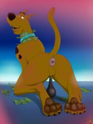 anthro anus backsack balls dangerdoberman hanna-barbera looking_at_viewer looking_back male_anus male_only scooby-doo scooby-doo_(character) swollen_anus testicles