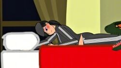 anaconda animated belly_button black_hair dc2 female_prey sleeping snake sony_pictures sound swallowed_whole tagme video vore