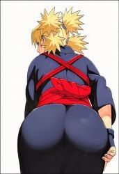 1girls 2026 2d 2d_(artwork) accurate_art_style ai_generated ass ass_focus barely_clothed blonde_hair breasts bubble_ass bubble_butt clothed clothed_female dress female female_focus female_only fingerless_gloves from_behind gloves hi_res high_resolution highres human human_only kimono light-skinned_female light_skin looking_back lower_body manga_style masashi_kishimoto_style mooning mostly_nude naruto naruto_(series) naruto_shippuden paag pose posing presenting_ass presenting_butt quad_tails questionable showing_ass showing_off simple_background solo solo_female solo_focus standing teal_eyes teenage_girl teenager temari thighs tied_hair undressing wedgie white_background wide_hips ㅇㅇ