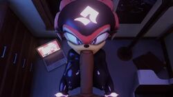 3d 3d_(artwork) animated anthro big_penis computer dark-skinned_male dark_skin echidna erection eyelashes fellatio female first_person_view glowing hair no_sound oral orange_body orange_hair palisal penis pov rubber rubber_suit shade_the_echidna sonic_(series) sonic_the_hedgehog_(series) tan_body video webm