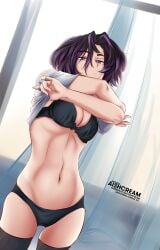 1girls 2d 2d_(artwork) 2d_artwork adult adult_female aishcream bare_arms bare_belly bare_hands bare_hips bare_midriff bare_navel bare_skin bare_thighs belly belly_button black_bra black_legwear black_panties black_stockings black_thigh_highs black_thighhighs black_underwear boku_no_hero_academia bra breasts cleavage collarbone digital digital_art digital_drawing digital_drawing_(artwork) digital_media digital_media_(artwork) elbows exposed_arms exposed_belly exposed_hips exposed_midriff exposed_navel exposed_skin exposed_thighs exposing exposing_self female female_focus female_only fingernails fingers groin half-closed_eyes half_naked half_nude head_tilt high_resolution highres indoor indoor_nudity indoors inguinal_crease inguinal_ligament lady_nagant lean_figure legwear linea_alba looking_at_viewer mature mature_female medium_breasts medium_hair midriff my_hero_academia naked naked_female naked_woman narrow_waist navel nude nude_female nudity panties parted_bangs purple-eyed_female purple-haired_female purple_eyebrows purple_eyes purple_hair semi_nude shoulders skindentation slender_body slender_waist slim_waist solo standing stockings stomach thigh_gap thigh_highs thighhighs thighs tilted_head underwear undressing undressing_self upper_body