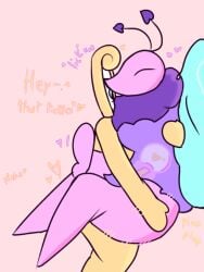 big_ass big_butt big_butt_(female) big_penis bug bug_girl dandy's_world fluffy flutter_(dandy's_world) fur glisten_(dandy's_world) mirror neck_fur no_arms thatsexyrat