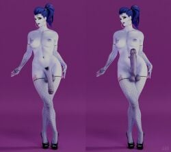 1futa 3d 3d_(artwork) 3d_model 3d_render balls ballsack big_penis blue_body blue_hair blue_skin breasts earrings erect_penis erection fishnets flaccid futa_only futanari getting_erect gtmtr huge_balls huge_cock large_penis looking_at_viewer nipples nyl_widowmaker overwatch overwatch_2 penis ponytail pose posing self_upload smile smiling smiling_at_viewer smirk standing stockings tied_hair uncircumcised widowmaker wink winking_at_viewer