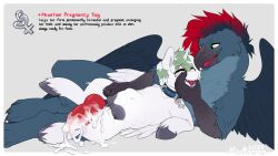 after_sex aiel alicorn alpha_bird animal_genitalia avian beak big_penis bodily_fluids bondage breast_milking collar crotch_breasts cuddling cum cum_inside digital_media_(artwork) duo ejaculation english_text equid equine erection excessive_cum excessive_genital_fluids feathered_wings feathers female feral genital_fluids genitals gryphon hair hi_res horn knot knotted_penis lactating magic_collar male male/female mammal master milk miramore mythological_avian mythological_creature mythological_equine mythology nipples nonbinary_(lore) penis petplay phantom_pregnancy roleplay sex simple_background size_difference text tongue vulva white_body wings