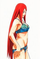1girls accurate_art_style ai_generated bottomless bra bracelet breast_focus breasts breasts_out clothing dress exposed_breasts female female_focus female_only flashing flashing_breasts grey_eyes high_resolution lifted_by_self lingerie manga_style masashi_kishimoto_style mature_female milf naruto naruto_(series) naruto_shippuden oppai panties pinup plain_background presenting presenting_breasts red_hair showing_breasts simple_background sleeveless solo solo_focus topless uncensored undressing upper_body uzumaki_kushina very_long_hair white_background ㅇㅇ