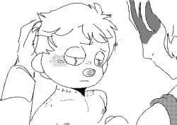 age_difference animated blush boysoup clothed don't_hug_me_i'm_scared forced freckles gasp gay gay_incest half-closed_eyes heavy_breathing human humanoid incest incest_(lore) interspecies kissing_neck licking long_hair looking_away male male_only monochrome nude old_man older_male pulling_hair puppet roy_(dhmis) size_difference smaller_male stitches yellow_guy_(dhmis)