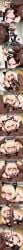 ai_generated black_gloves black_thighhighs blacked blonde_hair cat_ears chubby chubby_male cum cum_drip cum_in_mouth cum_in_throat cum_on_face cum_out_nose dark-skinned_male deepthroat fat fellatio femboy girly goth goth_boy huge_ass interracial plump racial_slur racism racist slur text trap