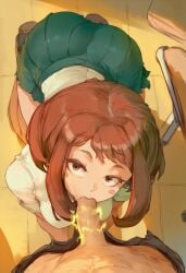 :>= ai_generated blowjob boku_no_hero_academia denki_kaminari electric electricity electricity_manipulation electro electrostimulation fellatio fellatio_face fellatio_pov lightning lucakp my_hero_academia ochako_uraraka penis_in_mouth pov shock shocked shocking sparks sucking