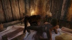 3d bethesda_softworks blowjob cat_humanoid catgirl fellatio half-khajiit human_on_anthro interspecies khajiit khajiit_female male_human/female_anthro male_on_anthro neko-khajiit skyrim the_elder_scrolls